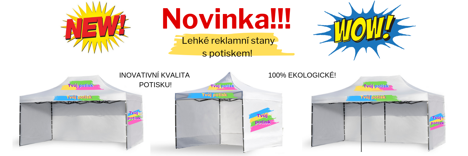 Namioty reklamowe lekkie z nadrukiem czeskie 