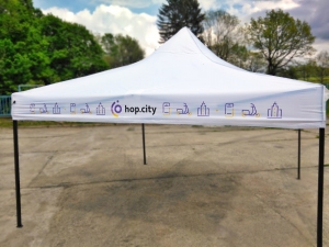 Nůžkovy stan 3x3 s potiskem