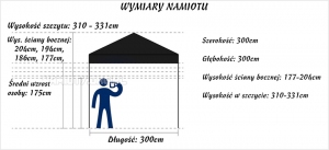 Namiot LEKKI ekspresowy 3x3